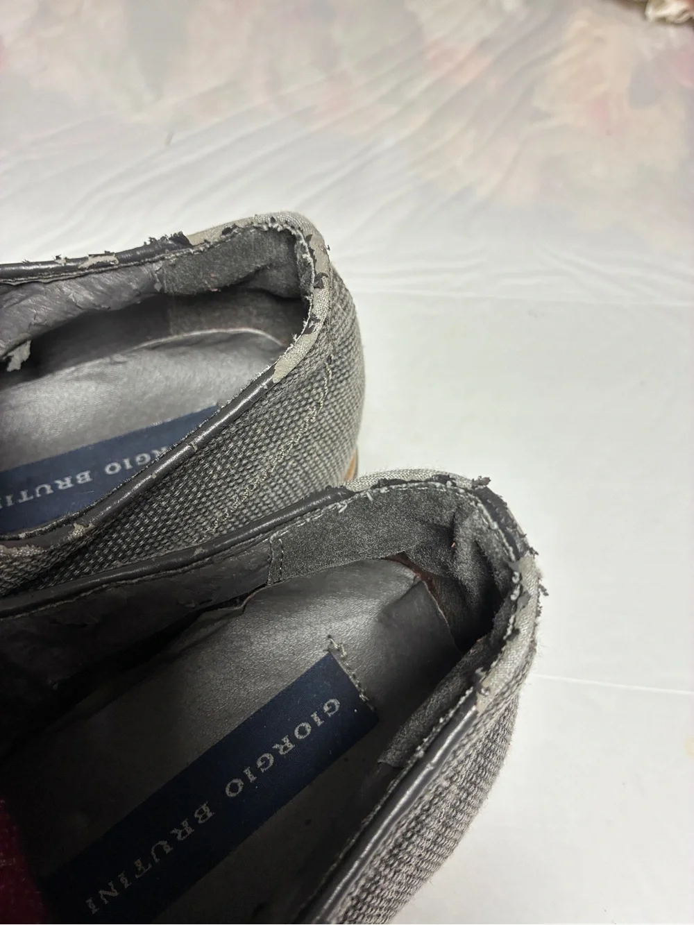 Giorgio Brutini Valet Woven Fabric Oxford Derby Shoes Gray Men’s 10M - Flawed